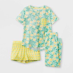 Cat & Jack 3pc Floral Pajama Set / NWT / Size: 4/5